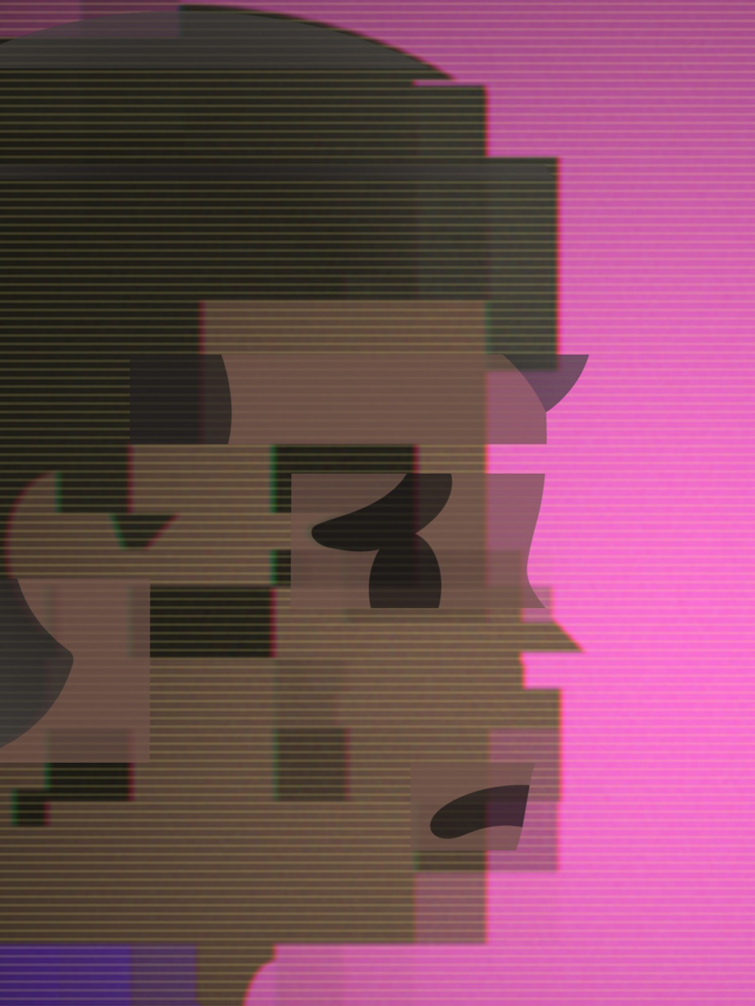 8bit pixel art of a brown-skinned person's head in profile